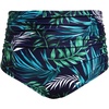 Tempt Me Women High Waisted Bikini Bottom Retro Ruched Swim Bottom Shirred Tankinis Brief(Green Leaves)