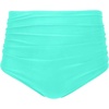 Tempt Me Women High Waisted Bikini Bottom Retro Ruched Swim Bottom Shirred Tankinis Brief(Lake Blue)