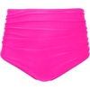 Tempt Me Women High Waisted Bikini Bottom Retro Ruched Swim Bottom Shirred Tankinis Brief(Pink)