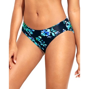 Tempt Me Women Bikini Bottom Full Coverage Bathing Suit Bottoms Swimsuit Bottom(Blue Floral)