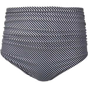 Tempt Me Women High Waisted Bikini Bottom Retro Ruched Swim Bottom Shirred Tankinis Brief(1 Stripe)