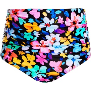 Tempt Me Women High Waisted Bikini Bottom Retro Ruched Swim Bottom Shirred Tankinis Brief(Colorful Flower)