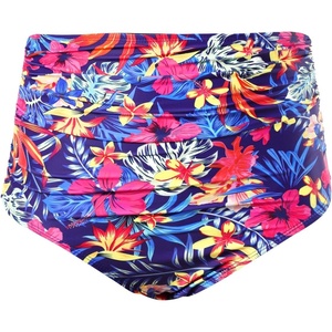 Tempt Me Women High Waisted Bikini Bottom Retro Ruched Swim Bottom Shirred Tankinis Brief(Floral)