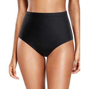 Tempt Me Women Retro High Waisted Bikini Bottoms Tummy Control Swimsuit Bottoms(Black)