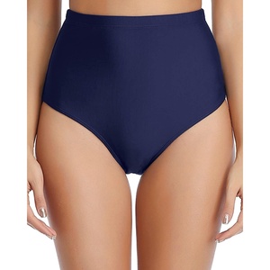 Tempt Me Women Retro High Waisted Bikini Bottoms Tummy Control Swimsuit Bottoms(Blue)