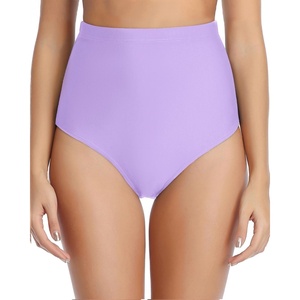 Tempt Me Women Retro High Waisted Bikini Bottoms Tummy Control Swimsuit Bottoms(Light Purple)
