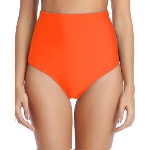 Tempt Me Women Retro High Waisted Bikini Bottoms Tummy Control Swimsuit Bottoms(Orange)