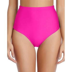 Tempt Me Women Retro High Waisted Bikini Bottoms Tummy Control Swimsuit Bottoms(Pink)