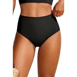 Tempt Me Women’s High Waist Bikini Bottom – Full Coverage Bathing Suit Swim Bottom 2025 Swimsuit Swimwear(Black)