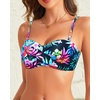Bandeau Bikini Tops for Women – Strapless Swim Top Only Twist Front Bathing Suit Tops(Colorful Floral)