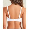 Bandeau Bikini Tops for Women – Strapless Swim Top Only Twist Front Bathing Suit Tops(White)