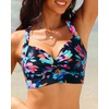 Bikini Tops for Women – Large Bust Swimsuit Top Only Knot Twist Full Coverage Bathing Suit 2025(Colorful Floral)