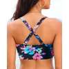 Bikini Tops for Women – Large Bust Swimsuit Top Only Knot Twist Full Coverage Bathing Suit 2025(Colorful Floral)