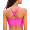 Bikini Tops for Women – Large Bust Swimsuit Top Only Knot Twist Full Coverage Bathing Suit 2025(Hot Pink)