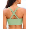 Bikini Tops for Women – Large Bust Swimsuit Top Only Knot Twist Full Coverage Bathing Suit 2025(Light Green)