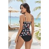 Tempt Me Two Piece Tankini Set Tummy Control Swimsuit for Women High Neck Top with Bottom Bathing Suits Ruched Swimwear(Pink Floral 2)