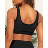 Women Sports Bra Bikini Top Athletic Bathing Suit Swimsuit Top for Teen Girls(Black)