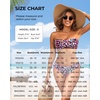 Women’s Strapless Bandeau Bikini Set – Twist Front Two Piece Swimsuit Top with Side Tie Bathing Suit Bottom(Colorful Leopard)