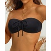 Tempt Me Women Bandeau Bikini Top Strapless Swim Tops Tube Halter Swimsuit Top Only(Black)