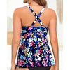 Tempt Me Women Tankini Top Only Flowy Swim Tops V Neck Bathing Suit Top(Colorful Floral)
