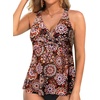 Tempt Me Women Tankini Top Only Flowy Swim Tops V Neck Bathing Suit Top(Mandala)