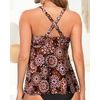 Tempt Me Women Tankini Top Only Flowy Swim Tops V Neck Bathing Suit Top(Mandala)
