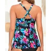 Tempt Me Women Tankini Top Only Flowy Swim Tops V Neck Bathing Suit Top(Multi Floral)