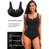 Tempt Me Womens One Piece Swimsuit – Tummy Control Bathing Suit V Wired Ribbed Full Coverage 2026 Swimwear(Black)