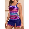 Women Tankini Swimsuits with Skirt – Two Piece Swimsuit Tummy Control Bathing Suits 2025 Swimwear(Pink Tribal)