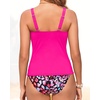 Women Tummy Control Tankini Swimsuits – Colorful Leopard Two Piece Bathing Suit Ruched Top with High Waisted Bottom 2025 Swimwear M