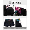 Womens Tankini Swimsuits with Shorts – Two Piece Tummy Control Bathing Suits Top with Two Pockets Swim Bottom(Floral)