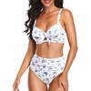White and Blue Floral