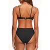 Tempt Me Women’s Cutout One Piece Swimsuits High Cut Monokini Scoop Neck Bathing Suit(Black)