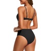Tempt Me Women’s Cutout One Piece Swimsuits High Cut Monokini Scoop Neck Bathing Suit(Black)