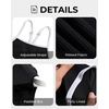Tempt Me Athletic One Piece Swimsuits for Women | Training, Sport, Racerback, Keyhole, Adjustable straps, Full coverage(Black White-ribbed)