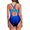 Tempt Me Athletic One Piece Swimsuits for Women | Training, Sport, Racerback, Keyhole, Adjustable straps, Full coverage(Blue Ocean)