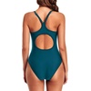 Tempt Me Athletic One Piece Swimsuits for Women | Training, Sport, Racerback, Keyhole, Adjustable straps, Full coverage(Dark Blue)