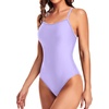 Tempt Me Athletic One Piece Swimsuits for Women | Training, Sport, Racerback, Keyhole, Adjustable straps, Full coverage(Light Purple)