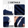 Tempt Me Athletic One Piece Swimsuits for Women | Training, Sport, Racerback, Keyhole, Adjustable straps, Full coverage(Navy Blue White-ribbed)