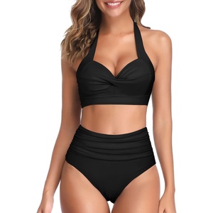 Tempt Me Two Piece Vintage Bikini +Athletic One Piece Swimsuits for Women