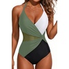 Women Sexy Mesh Cutout One Piece Swimsuit Tummy Control Bathing Suit 2026 | Removable Pads, Adjustable Straps, Crisscross, Twist Front, V Neck, Push Up
