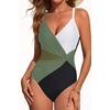 Women Sexy Mesh Cutout One Piece Swimsuit Tummy Control Bathing Suit 2026 | Removable Pads, Adjustable Straps, Crisscross, Twist Front, V Neck, Push Up