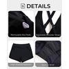 Women Tankini Swimsuits with Shorts Two Piece Tummy Control Bathing Suits(Black)