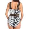 Tempt Me Women Crisscross One Piece Swimsuit(Black and White)