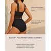 Tempt Me Women Crisscross One Piece Swimsuit(Black-1)