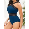 Tempt Me Women Crisscross One Piece Swimsuit(Indigo)