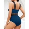 Tempt Me Women Crisscross One Piece Swimsuit(Indigo)