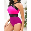Tempt Me Women Crisscross One Piece Swimsuit(Rose Pink)