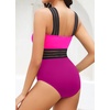 Tempt Me Women Crisscross One Piece Swimsuit(Rose Pink)