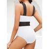 Tempt Me Women Crisscross One Piece Swimsuit(White)